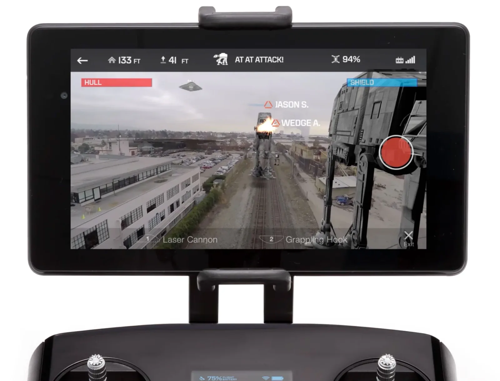 AT-AT Attack concept still, an augmented-reality drone game