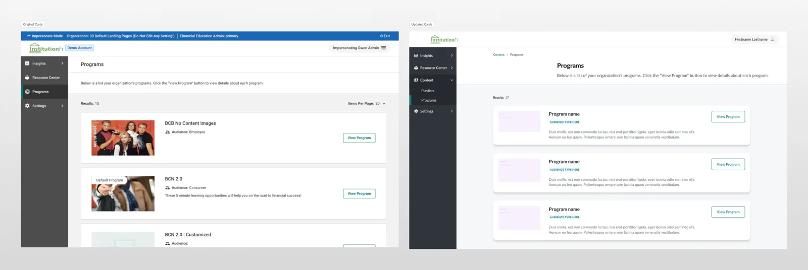 Final elective learning platform card