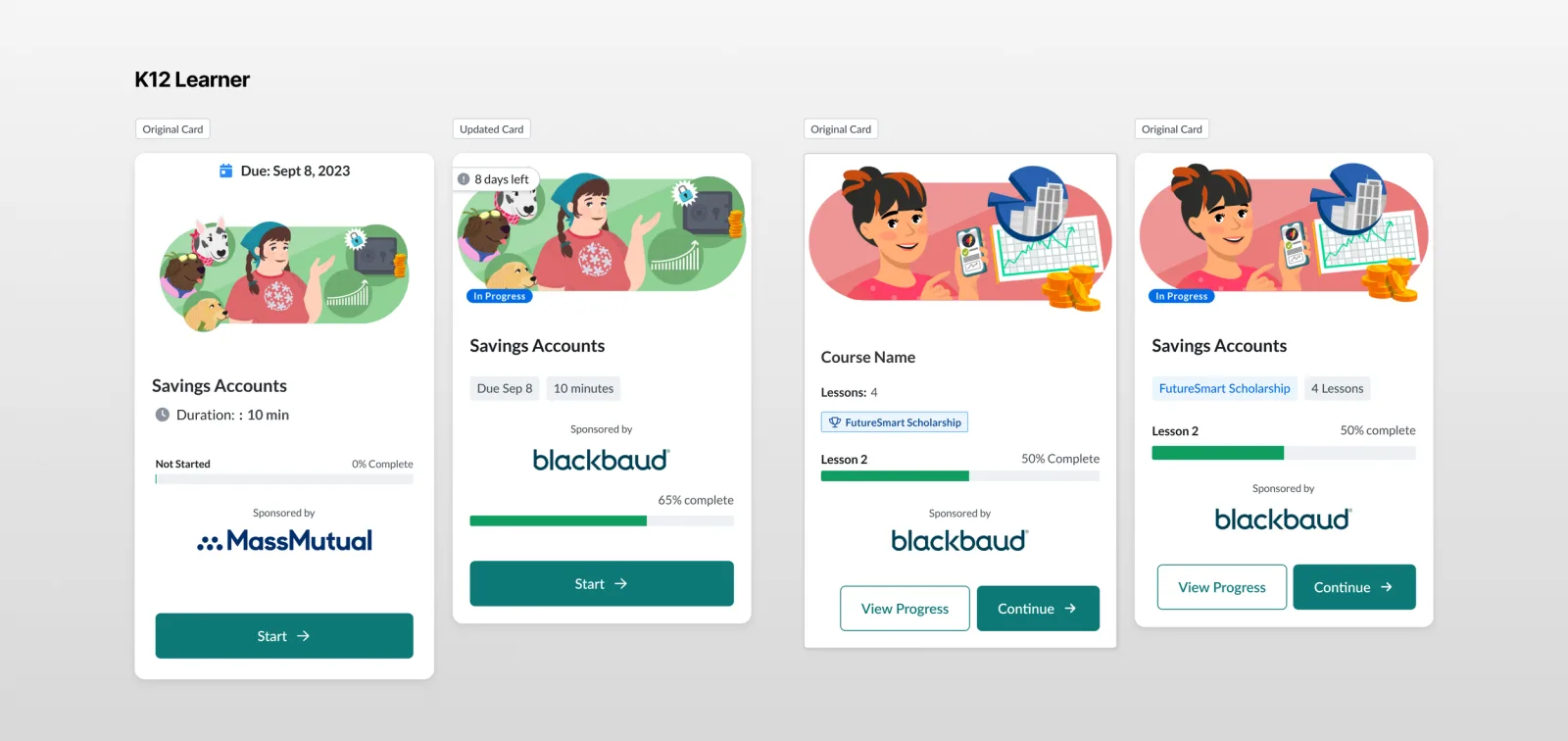 K-12 Learner card exploration