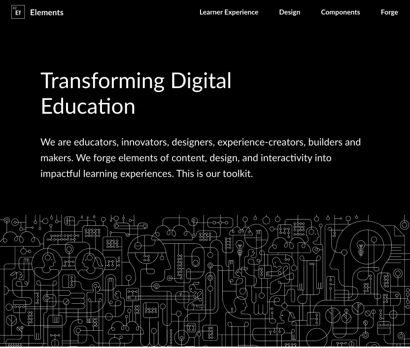 Elements design system homepage