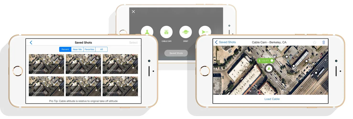 Saving and loading smart shots in the 3DR Solo app